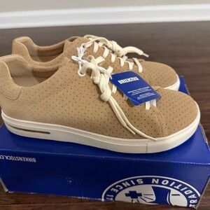 Birkenstock Beige Perforated Sneakers